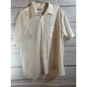 The American Edition Collection - Men's White Short Sleeve Button Up - Size 17.5